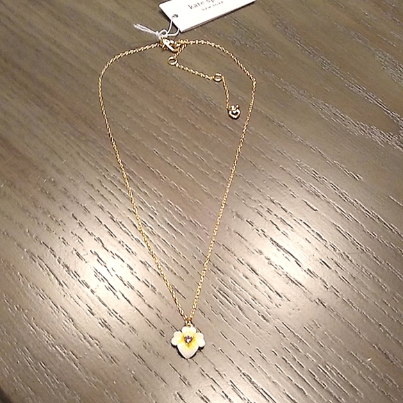 NEW Kate Spade Precious Pansy Pendant Necklace - Picture 5 of 7
